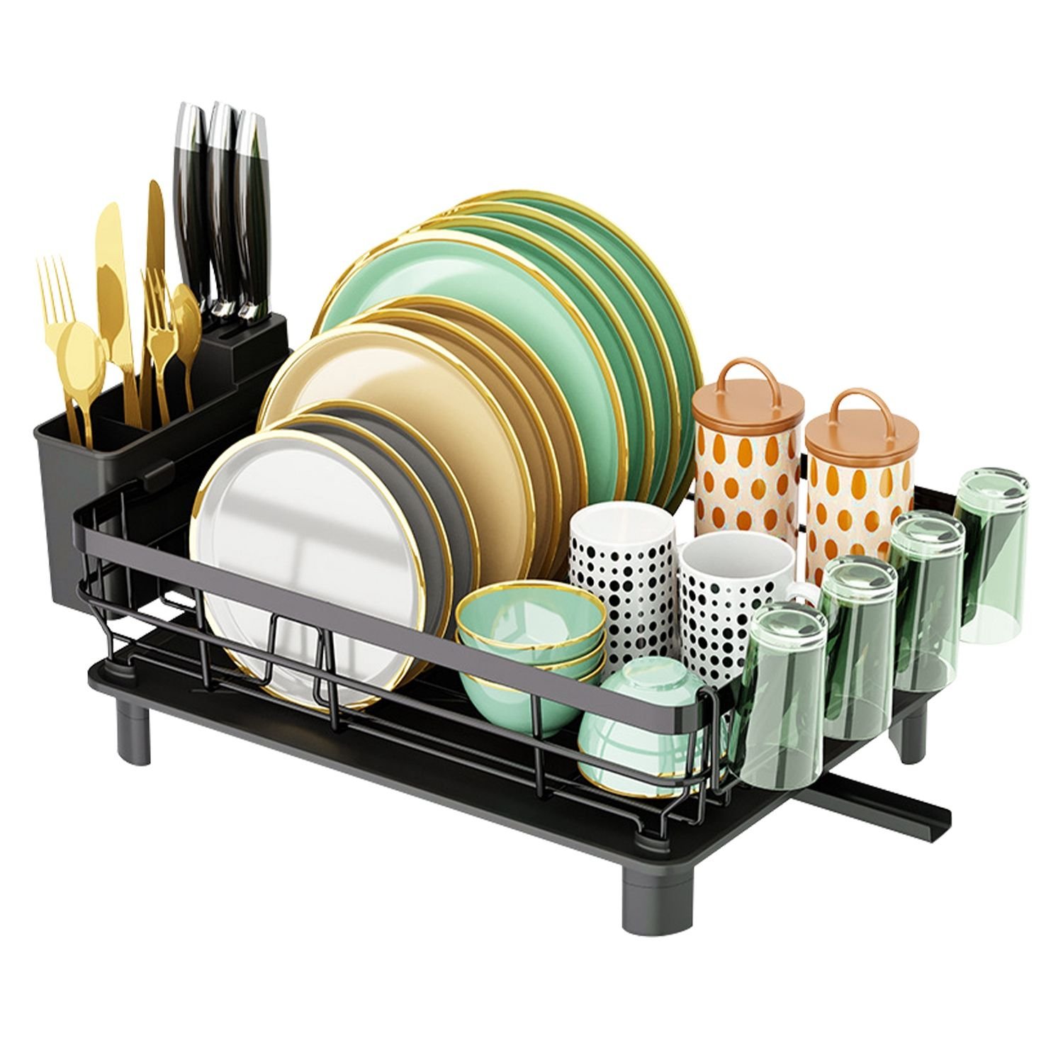 Tableware Draining Racks Dish Drying Rack Drain Board Utensil Holder Organizer Drainer Tableware ...